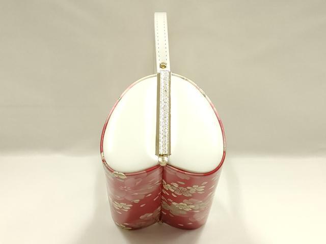 平和屋着物▼和装小物　和装バッグ　振袖用　ハンドバッグ　花柄　銀彩　暈し　逸品　AABL1934ay