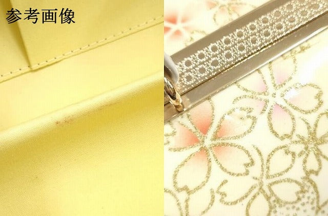 平和屋着物▼和装小物　和装バッグ　振袖用　ハンドバッグ　花柄　金彩　暈し　逸品　AABL1935ay