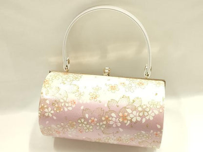 平和屋着物▼和装小物　和装バッグ　振袖用　ハンドバッグ　花柄　金彩　暈し　逸品　AABL1935ay