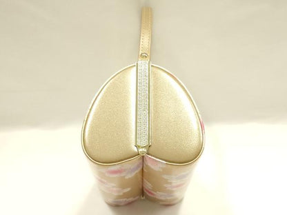 平和屋着物▼和装小物　和装バッグ　振袖用　ハンドバッグ　花柄　金彩　暈し　逸品　AABL1936ay