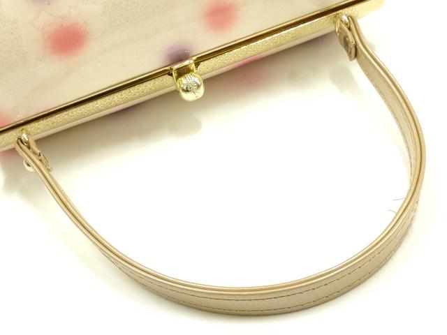 平和屋着物▼和装小物　和装バッグ　振袖用　ハンドバッグ　花柄　金彩　暈し　逸品　AABL1936ay