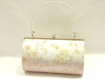 平和屋着物▼和装小物　和装バッグ　振袖用　ハンドバッグ　花柄　金彩　暈し　逸品　AABL1938ay