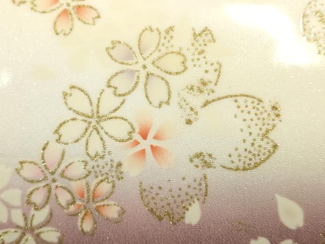 平和屋着物▼和装小物　和装バッグ　振袖用　ハンドバッグ　花柄　金彩　暈し　逸品　AABL1938ay