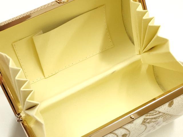 平和屋着物▼和装小物　和装バッグ　振袖用　ハンドバッグ　花柄　金銀彩　暈し　逸品　AABL1940ay