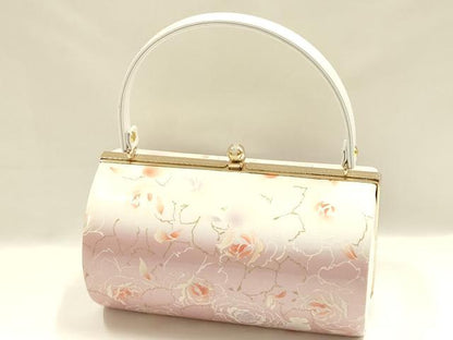 平和屋着物▼和装小物　和装バッグ　振袖用　ハンドバッグ　花柄　金糸　暈し　逸品　AABL1941ay