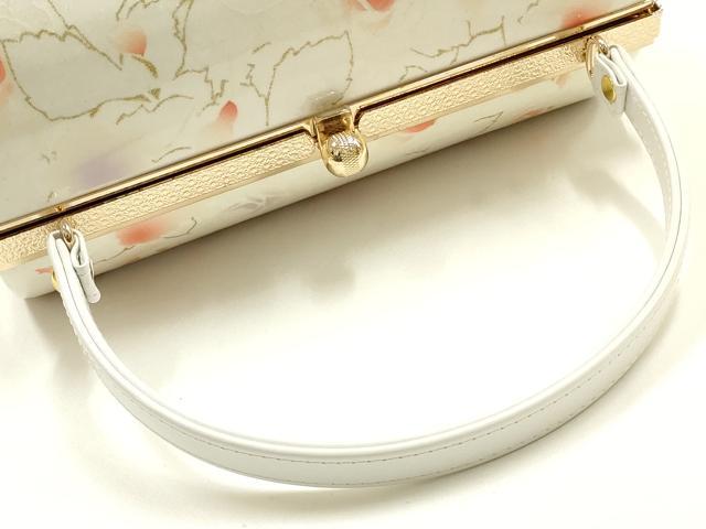 平和屋着物▼和装小物　和装バッグ　振袖用　ハンドバッグ　花柄　金糸　暈し　逸品　AABL1941ay