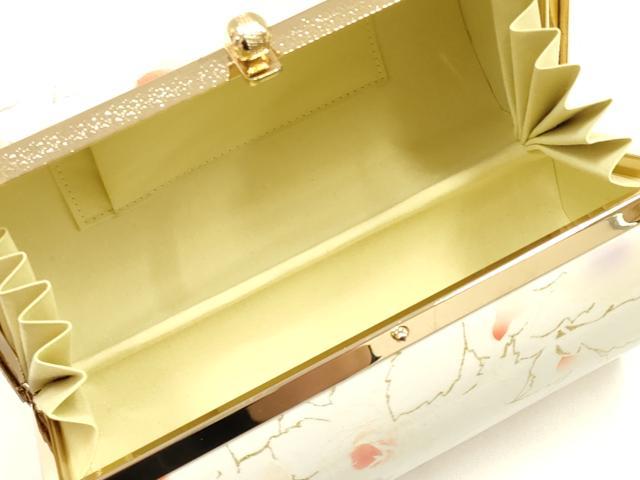 平和屋着物▼和装小物　和装バッグ　振袖用　ハンドバッグ　花柄　金糸　暈し　逸品　AABL1941ay