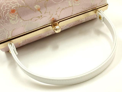 平和屋着物▼和装小物　和装バッグ　振袖用　ハンドバッグ　花柄　金彩　暈し　逸品　AABL1942ay