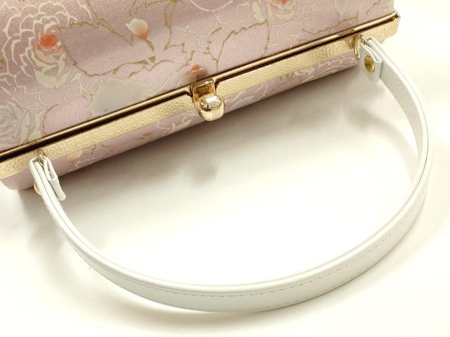 平和屋着物▼和装小物　和装バッグ　振袖用　ハンドバッグ　花柄　金彩　暈し　逸品　AABL1942ay