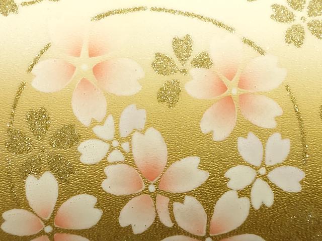 平和屋着物▼和装小物　和装バッグ　振袖用　ハンドバッグ　花柄　金彩　暈し　逸品　AABL1943ay