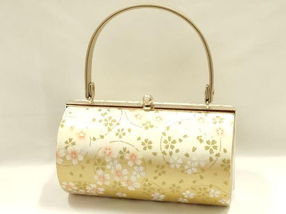 平和屋着物▼和装小物　和装バッグ　振袖用　ハンドバッグ　花柄　金彩　暈し　逸品　AABL1944ay