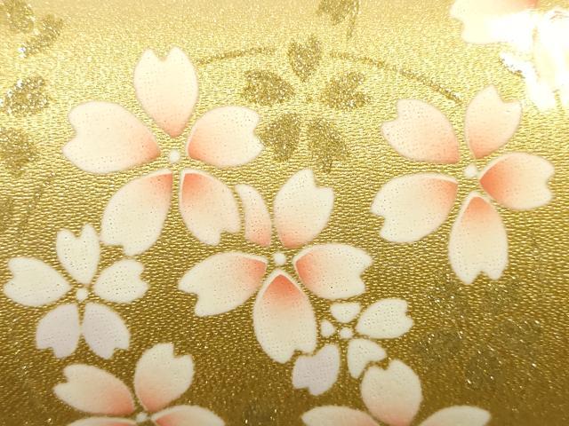 平和屋着物▼和装小物　和装バッグ　振袖用　ハンドバッグ　花柄　金彩　暈し　逸品　AABL1944ay