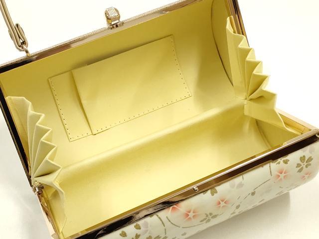 平和屋着物▼和装小物　和装バッグ　振袖用　ハンドバッグ　花柄　金彩　暈し　逸品　AABL1944ay