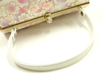 平和屋着物▼和装小物　和装バッグ　振袖用　ハンドバッグ　花柄　金彩　逸品　AABL1946ay