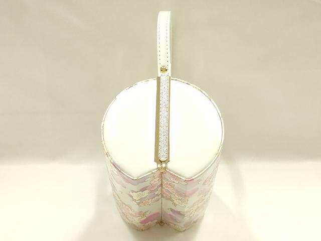 平和屋着物▼和装小物　和装バッグ　振袖用　ハンドバッグ　花柄　金彩　逸品　AABL1947ay