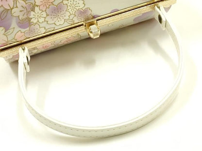 平和屋着物▼和装小物　和装バッグ　振袖用　ハンドバッグ　花柄　金彩　逸品　AABL1947ay