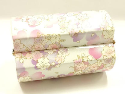 平和屋着物▼和装小物　和装バッグ　振袖用　ハンドバッグ　花柄　金彩　逸品　AABL1947ay