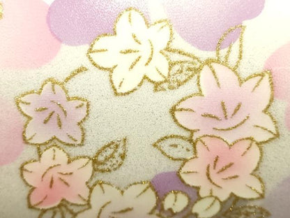 平和屋着物▼和装小物　和装バッグ　振袖用　ハンドバッグ　花柄　金彩　逸品　AABL1947ay