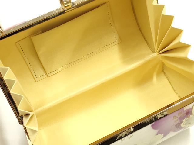平和屋着物▼和装小物　和装バッグ　振袖用　ハンドバッグ　花柄　金彩　暈し　逸品　AABL1948ay