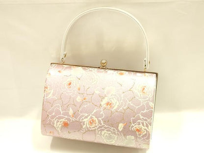 平和屋着物▼和装小物　和装バッグ　振袖用　ハンドバッグ　花柄　金彩　暈し　逸品　AABL1949ay