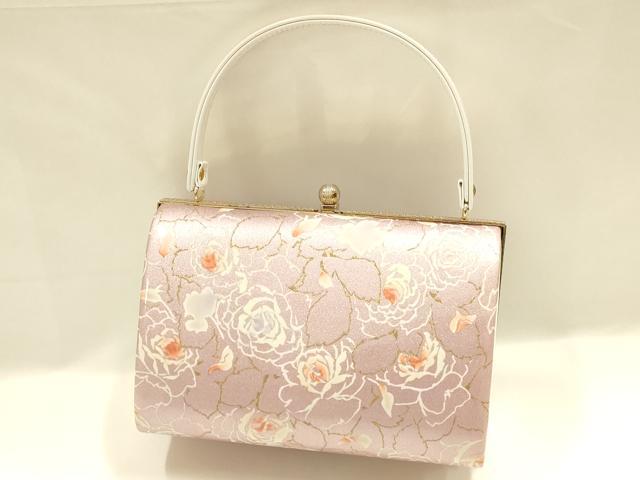 平和屋着物▼和装小物　和装バッグ　振袖用　ハンドバッグ　花柄　金彩　暈し　逸品　AABL1949ay