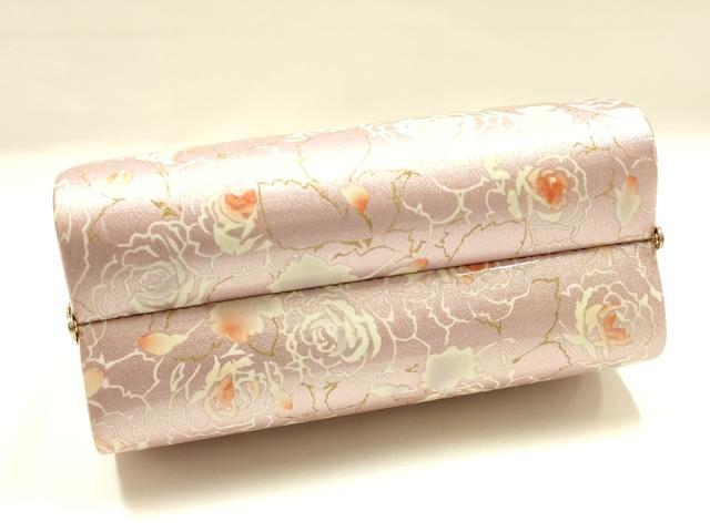 平和屋着物▼和装小物　和装バッグ　振袖用　ハンドバッグ　花柄　金彩　暈し　逸品　AABL1949ay