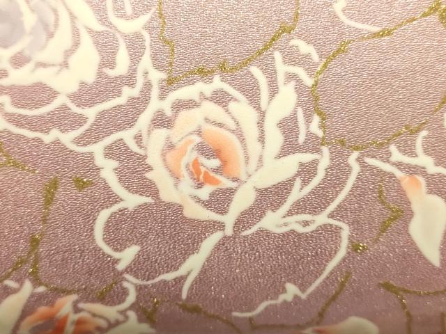 平和屋着物▼和装小物　和装バッグ　振袖用　ハンドバッグ　花柄　金彩　暈し　逸品　AABL1949ay