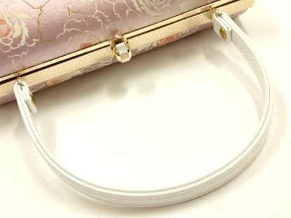 平和屋着物▼和装小物　和装バッグ　振袖用　ハンドバッグ　花柄　金糸　逸品　AABL1950ay