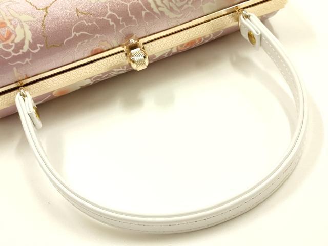 平和屋着物▼和装小物　和装バッグ　振袖用　ハンドバッグ　花柄　金糸　逸品　AABL1950ay