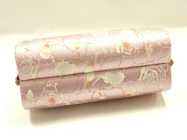 平和屋着物▼和装小物　和装バッグ　振袖用　ハンドバッグ　花柄　金糸　逸品　AABL1950ay