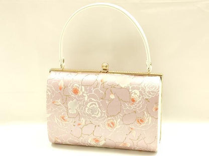 平和屋着物▼和装小物　和装バッグ　振袖用　ハンドバッグ　花柄　金糸　逸品　AABL1951ay