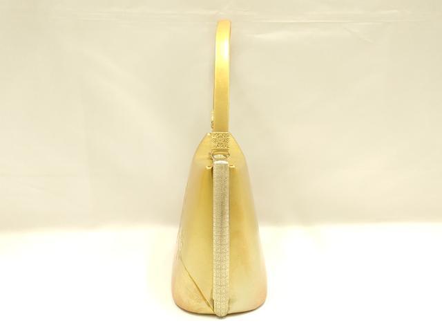 平和屋着物▼和装小物　和装バッグ　ハンドバッグ　更紗風景花文　金彩　逸品　AABL1952ay