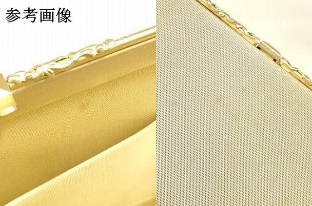 平和屋着物▼和装小物　和装バッグ　ハンドバッグ　舞蝶花文　金糸　帯地使用　逸品　AABL1953ay