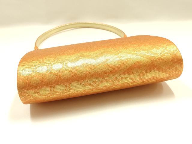平和屋着物▼和装小物　和装バッグ　神田胡蝶　ハンドバッグ　佐賀錦　切嵌吉祥文　金糸　帯地使用　逸品　未使用　AABL1955ay
