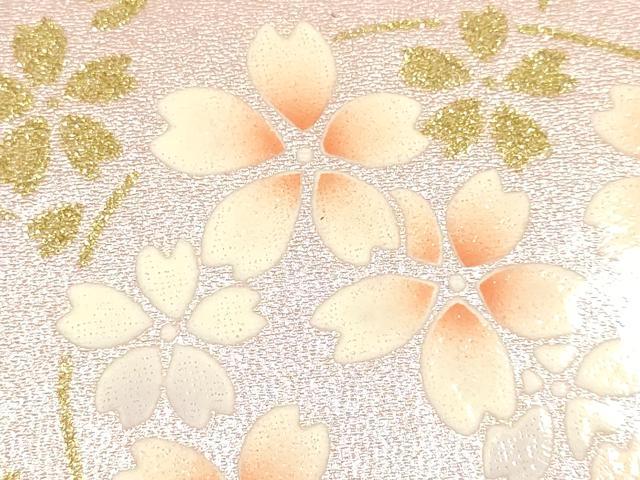 平和屋着物▼和装小物　和装バッグ　振袖用　ハンドバッグ　花柄　金彩　暈し　逸品　AABL1957ay