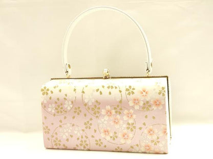 平和屋着物▼和装小物　和装バッグ　振袖用　ハンドバッグ　花柄　金彩　暈し　逸品　AABL1958ay