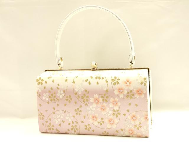 平和屋着物▼和装小物　和装バッグ　振袖用　ハンドバッグ　花柄　金彩　暈し　逸品　AABL1958ay