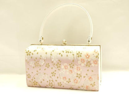 平和屋着物▼和装小物　和装バッグ　振袖用　ハンドバッグ　花柄　金彩　暈し　逸品　AABL1958ay