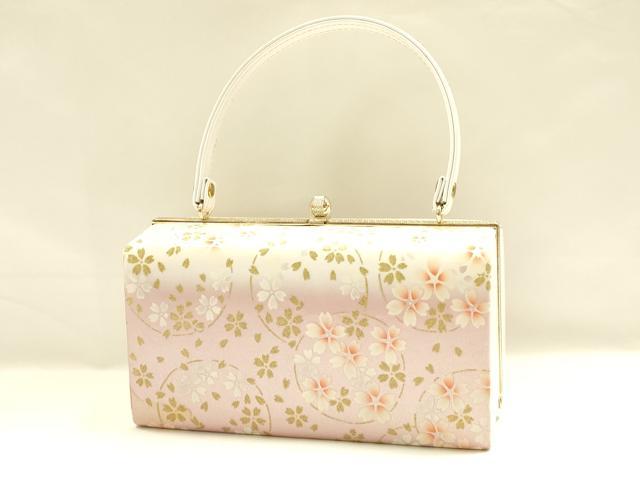 平和屋着物▼和装小物　和装バッグ　振袖用　ハンドバッグ　花柄　金彩　暈し　逸品　AABL1958ay