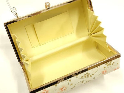 平和屋着物▼和装小物　和装バッグ　振袖用　ハンドバッグ　花柄　金彩　暈し　逸品　AABL1958ay