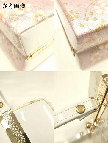 平和屋着物▼和装小物　和装バッグ　振袖用　ハンドバッグ　花柄　金彩　暈し　逸品　AABL1959ay
