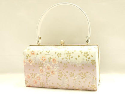 平和屋着物▼和装小物　和装バッグ　振袖用　ハンドバッグ　花柄　金彩　暈し　逸品　AABL1959ay