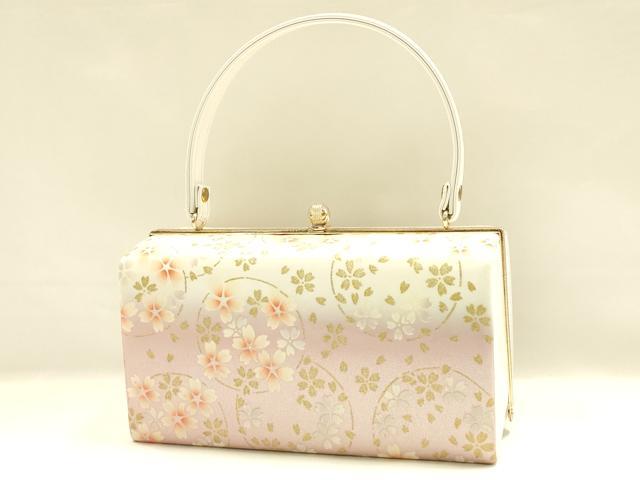 平和屋着物▼和装小物　和装バッグ　振袖用　ハンドバッグ　花柄　金彩　暈し　逸品　AABL1959ay