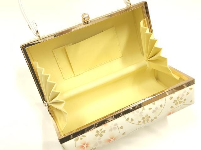 平和屋着物▼和装小物　和装バッグ　振袖用　ハンドバッグ　花柄　金彩　暈し　逸品　AABL1959ay