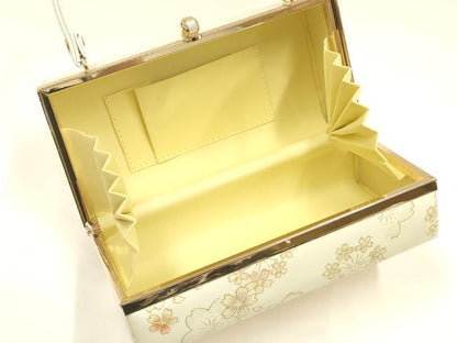 平和屋着物▼和装小物　和装バッグ　振袖用　ハンドバッグ　花柄　金彩　暈し　逸品　AABL1960ay