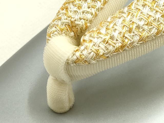 平和屋着物▼和装小物　和装草履　鼻緒:網代　金銀糸　日本製　逸品　AABL1967ay
