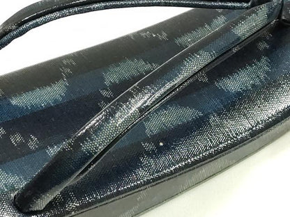 平和屋着物▼和装小物　和装草履　よろけ間道　箱付き　逸品　未使用　AABL1973ay