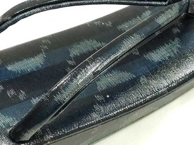平和屋着物▼和装小物　和装草履　よろけ間道　箱付き　逸品　未使用　AABL1973ay