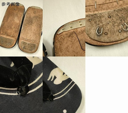 平和屋着物▼男性　和装小物　雪駄　跳び兎　手染め　牛革底　かまわぬ謹製　共箱付き　逸品　AABL1976ay
