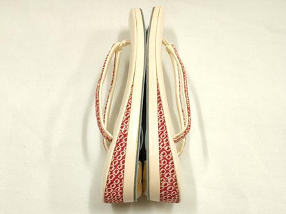 平和屋着物▼和装小物　和装草履　心斎橋 てんぐ　鼻緒:鹿の子　共箱付き　逸品　未使用　AABL1982ay